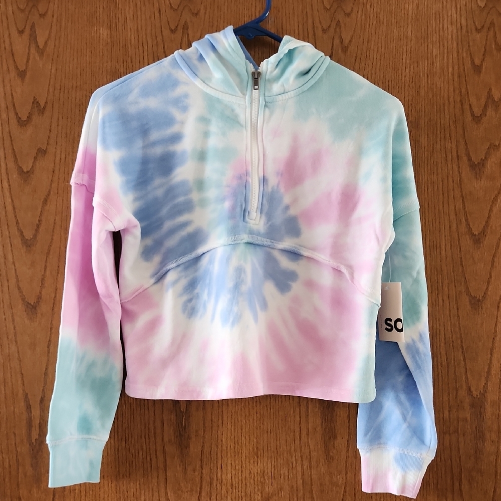 NWT SO Brand Girls Size 10/12 tie dye soft hoodie